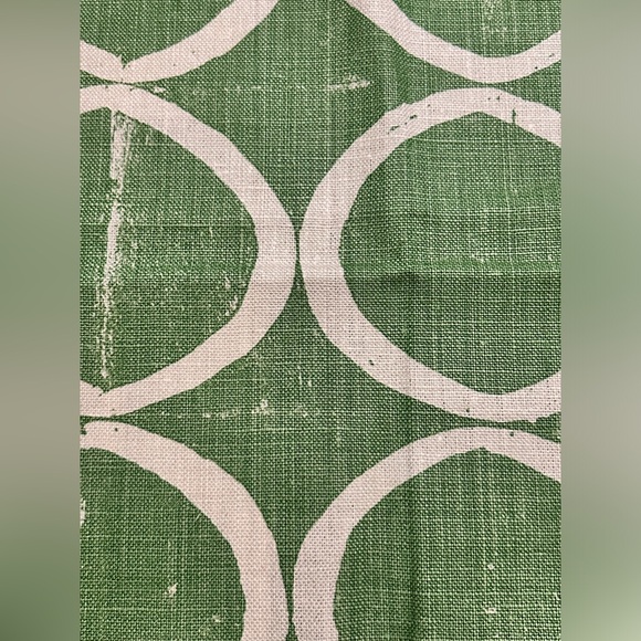 Lee Jofa Fabric Sample Remnant Circles Forest Linen Green Blithfield Crafts - Picture 16 of 16